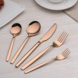 30 Pieces Titanium Rose Gold Plated  Cutlery Set