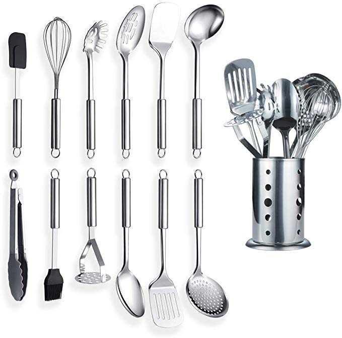 2 X Spoon Rest Stainless Steel Metal Kitchen Utensil Holder Heat Dishwasher Safe 