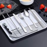 Berglander Portable Flatware, Camping Flatware with a Bottle Openner, Silverware for School/Work/Office/Outdoor, Set of 9 Pieces.