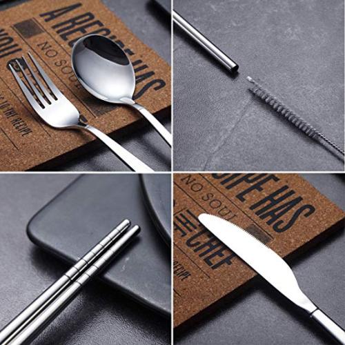 24 Pcs Cutlery Set Rust-proof Tableware Lightweight Kit Flatware