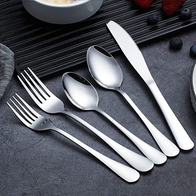 Berglander Stainless Steel Flatware Set 20 Pieces, Strong Anti Rust
