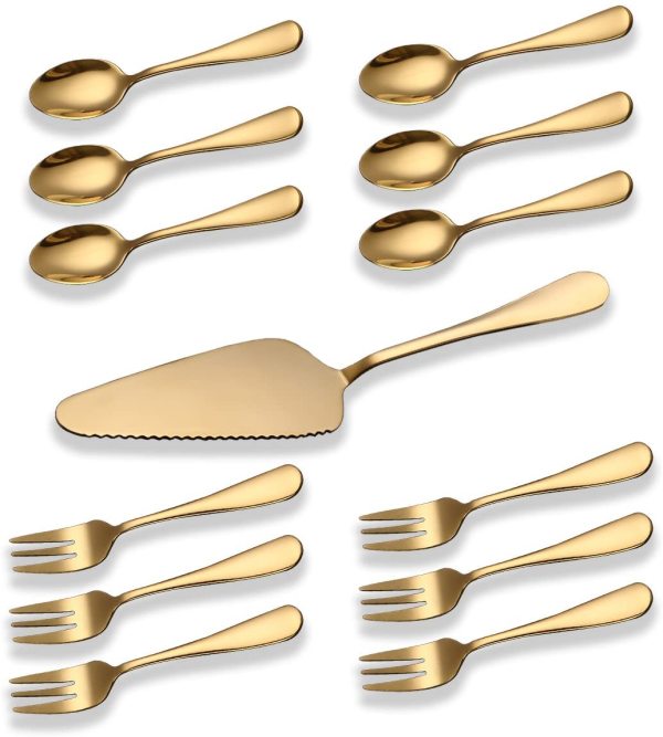 13 Pieces Golden Cake Serving Set