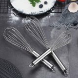 3 Pack Stainless Steel Whisks 8 +10 +12 Inches  , Wire Whisk Set Kitchen whisks(Sliver)