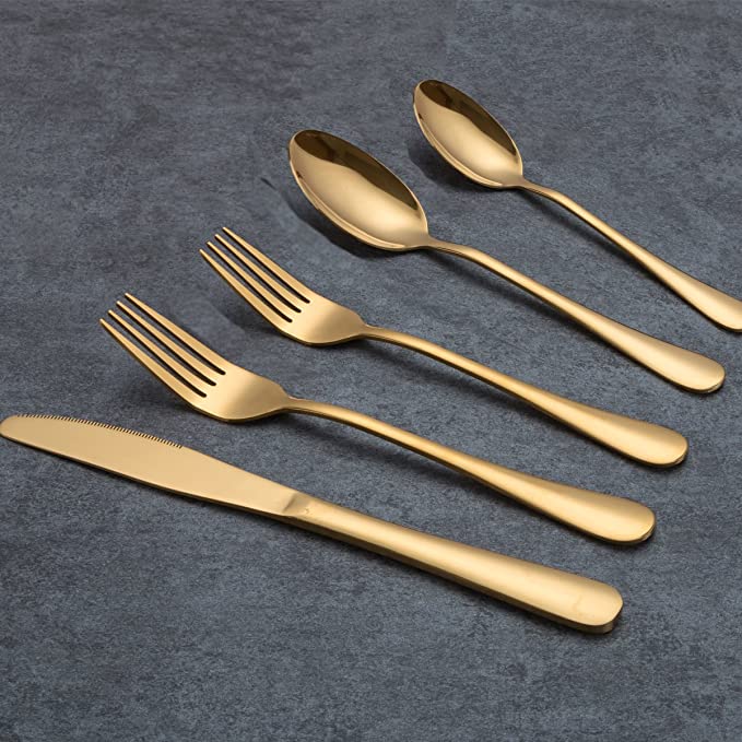 Berglander 20 pieces Golden flatware set