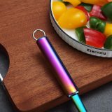 Stainless Steel Rainbow Slotted Turner For BBQ