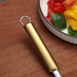 Stainless Steel Gold Handle Slotted Turner(Gold Handle)