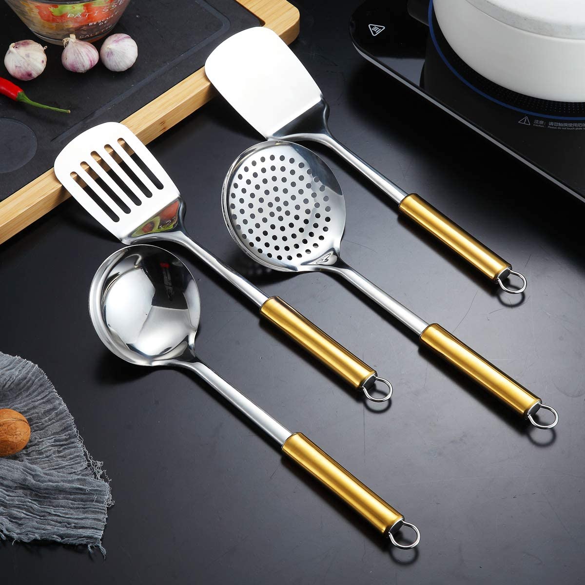 Berglander berglander gold cooking utensils set, stainless steel