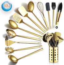 Berglander golden 13-piece kitchen utensil set Mirror polished style