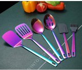 6 Packs MultiColor Rainbow  Stainless Steel Nonstick Kitchen Tool Set