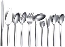10 Pieces Silver Utensil Stainless Steel Serving Cutlery Set