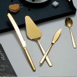 10 Pieces Gold Cutlery Serving Set