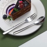 30PCS Shiny Silverware Set Fork Knife Spoon Set