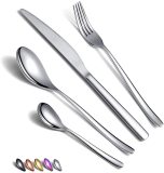 HOMQUEN 24 Pieces Silverware Flatware Set Service for 6.table cutlery set