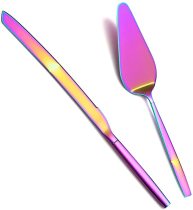 Rainbow Cake Pie Pastry Servers