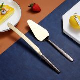 Brown Moon Gold Cake Knife And Server Set