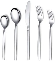 Silver 40-Piece Stainless Steel Flatware Set, Service for 8