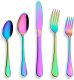 Rainbow 20-Piece Stainless Steel Flatware Set, Service for 4