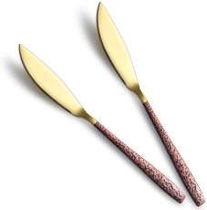 Berglander Stainless Steel Butter Knife 2 Pieces With Moon Surface Handle