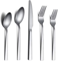 20 Piece Matte Cutlery Set, Stainless Steel Flatware Set, Service For 4
