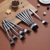 Berglander Dinner Forks of 12, Stainless Steel Modern Fork Set
