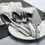 Kitchen Tool 6 Pieces Stainless Steel Serving Silverware Set,Silver Serving Utensil
