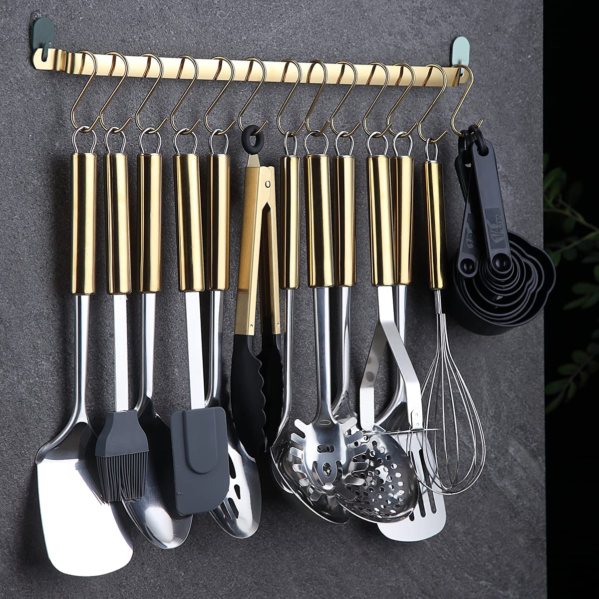 Berglander Juego de utensilios de cocina de 38 piezas, juego de utensilios  de cocina de acero inoxidable, utensilios de cocina, juego de herramientas