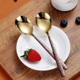 Berglander Dinner Spoon Set Of 4 With Moon Surface Handle And Shiny Mouth