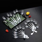 Silver Dinner Forks Set of 24, Stainless Steel Shiny Mirror Fork Set