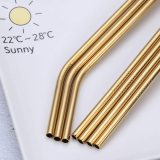 Reusable Drinking Straw and Colorful Drinking Straws Straight and Bent Metal Straws with Brushes Set of 18