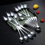Dinner Spoon of 24, Berglander 7.5  Stainless Steel Titanium Plating Shiny Silverware