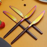 Stainless Steel Dinner Knifves With Luxury Moon Surface Handle, set of 4