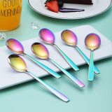 Teaspoons Set of 6, Stainless Steel Shiny Tea Spoons Silverware set