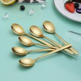 Teaspoons Set of 6, Stainless Steel Shiny Tea Spoons Silverware set