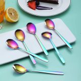 Teaspoons Set of 6, Stainless Steel Shiny Tea Spoons Silverware set