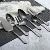 Kitchen Tool 6 Pieces Stainless Steel Serving Silverware Set,Silver Serving Utensil