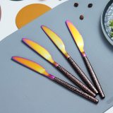 Stainless Steel Dinner Knifves With Luxury Moon Surface Handle, set of 4
