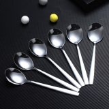 Berglander Teaspoons Set of 6, Stainless Steel Shiny Polish Tea Spoons Silverware