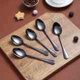 Berglander Teaspoons Set of 12, Stainless Steel Shiny Tea Spoons Silverware