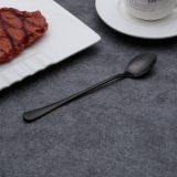 Iced Tea Spoon, Stainless Steel Titanium Gold Plating Long Handle Mixing Stirring Spoon