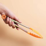 Berglander Tongs For Cooking, Kitchen Tongs, BBQ Tongs For Cooking With Silicone Tips