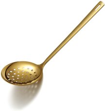 Gold Skimmer, Metal Gold Plating, Kitchen Cooking Skimmers For Non-Stick Cookware