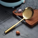 Gold Skimmer, Metal Gold Plating, KitchenTool Skimmers For Non-Stick Cookware