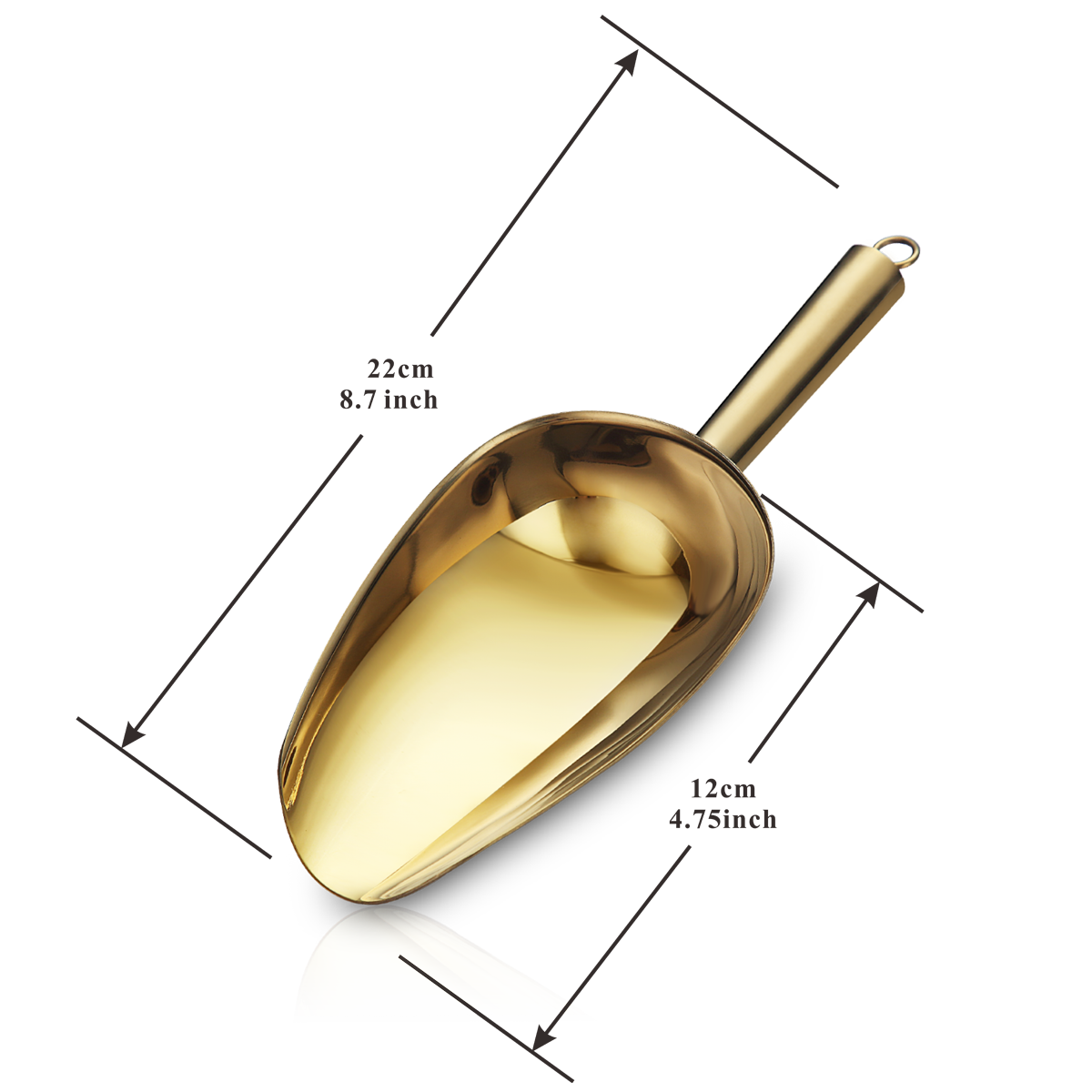 Gold Ice Cream Scoop, Berglander Stainless Steel Cookie Scoop Melon Baller  Scooper Cones With Titanium Gold Plating, Specialty Tools and Gadgets, Ice