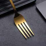 Gold 46-Piece Stainless Steel Flatware Set, Service for 8