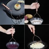 Cooking Tool Potato Masher,Stainless Steel Gold Handle Potato Ricer With Titanium Plating