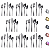 Gold 40-Piece Stainless Steel Flatware Set, Service for 8