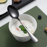 Silver Dinner Spoon of 6, Berglander 7.5  Stainless Steel Titanium Plating Shiny Silverware