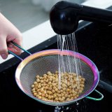 Fine Mesh Strainer 3 Pieces Set, Stasher Sieve Pasta Strainers