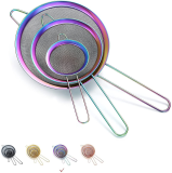 Fine Mesh Strainer 3 Pieces Set, Stasher Sieve Pasta Strainers