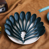 Berglander Portable PP Plastic Soup Spoons 12pcs
